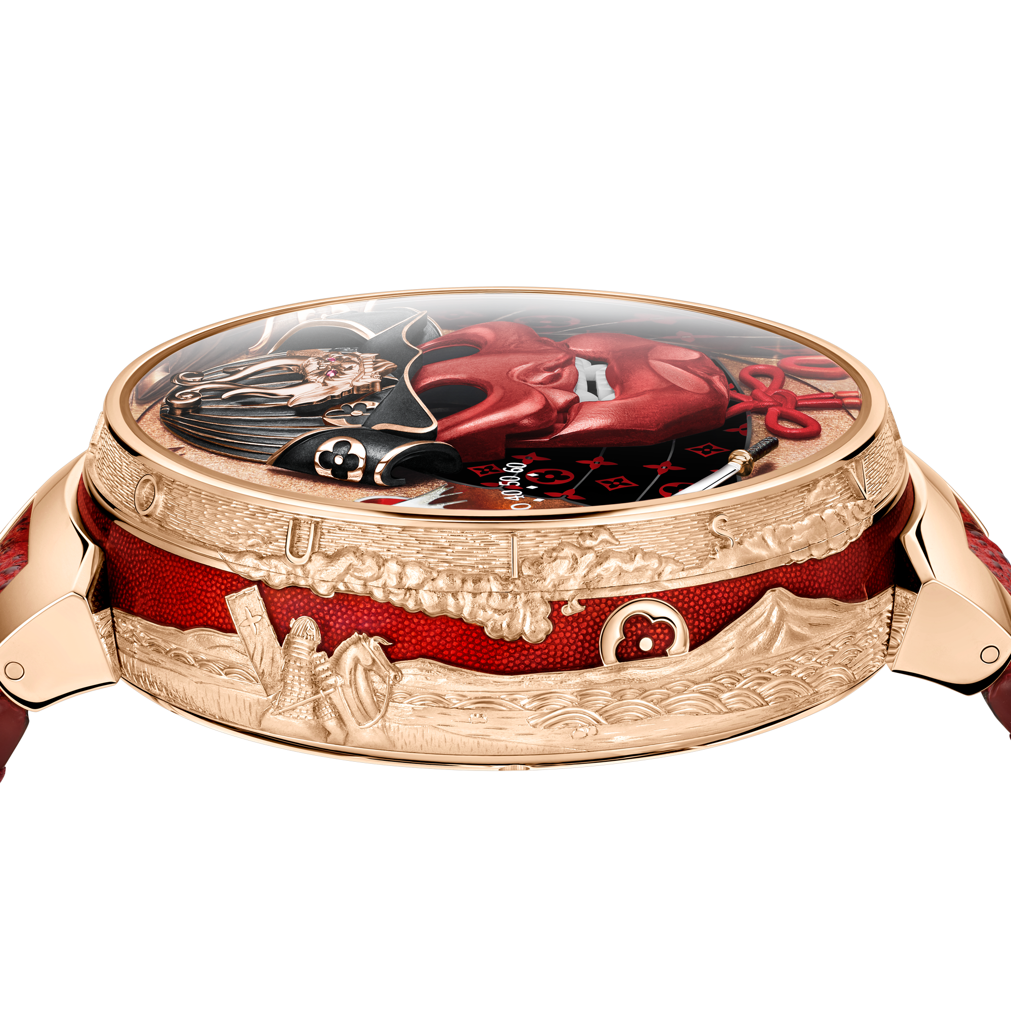 Tambour Bushido Automata, Manual, 46.8 mm, Rose Gold - All Watches